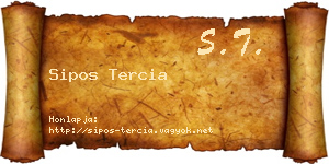 Sipos Tercia névjegykártya